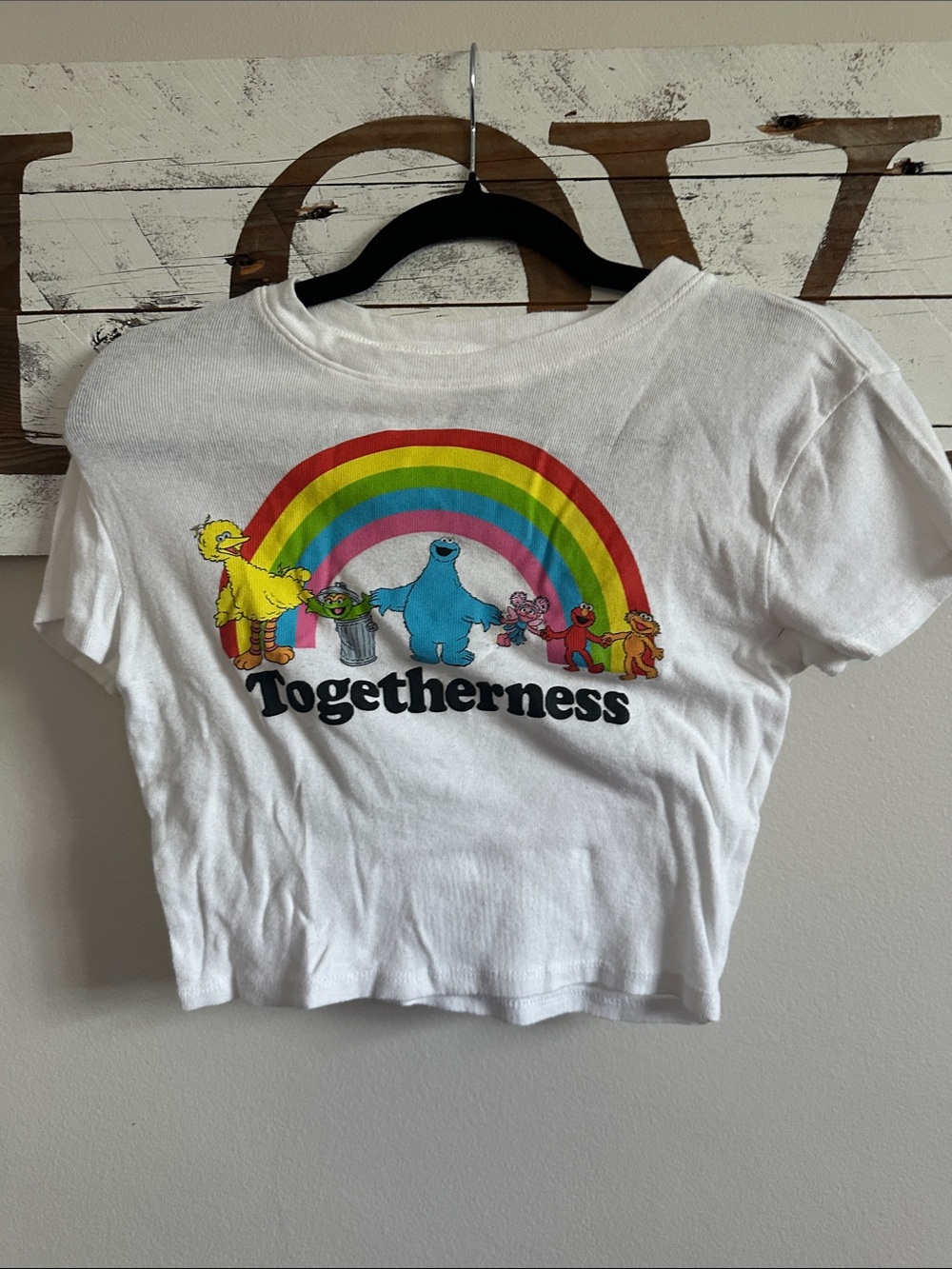 Sesame Street White Rainbow 'Togetherness' Graphic Tee